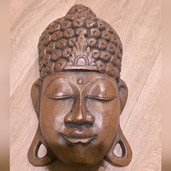 Other - Wooden Buddha Head Wall Decor